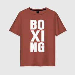 Футболка оверсайз женская Boxing classic, цвет: кирпичный