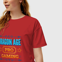 Футболка оверсайз женская Игра Dragon Age PRO Gaming, цвет: красный — фото 2