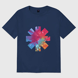 Футболка оверсайз женская RHCP Color, цвет: тёмно-синий