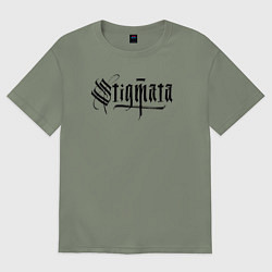 Женская футболка оверсайз Stigmata логотип