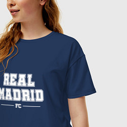 Футболка оверсайз женская Real Madrid Football Club Классика, цвет: тёмно-синий — фото 2