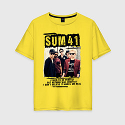 Футболка оверсайз женская SUM 41 PIECES, цвет: желтый