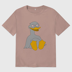 Женская футболка оверсайз Два весёлых гуся СЕРЫЙ