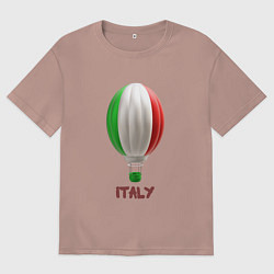 Женская футболка оверсайз 3d aerostat Italy flag