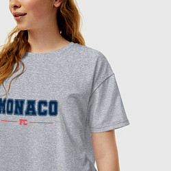 Футболка оверсайз женская Monaco FC Classic, цвет: меланж — фото 2