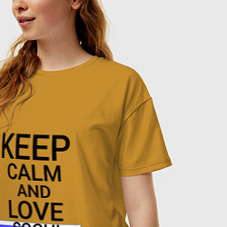 Футболка оверсайз женская Keep calm Sochi Сочи, цвет: горчичный — фото 2