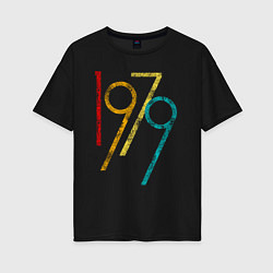 Футболка оверсайз женская Огромное число 1979, цвет: черный