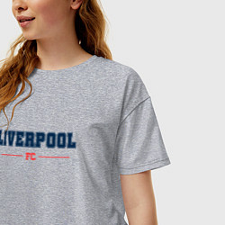 Футболка оверсайз женская Liverpool FC Classic, цвет: меланж — фото 2