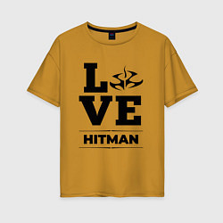 Футболка оверсайз женская Hitman Love Classic, цвет: горчичный