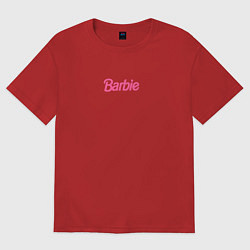 Футболка оверсайз женская Barbie mini logo, цвет: красный