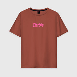 Женская футболка оверсайз Barbie mini logo