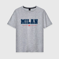 Женская футболка оверсайз Milan FC Classic