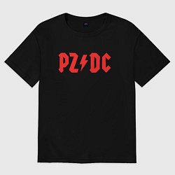 Футболка оверсайз женская PZDC ACDC, цвет: черный