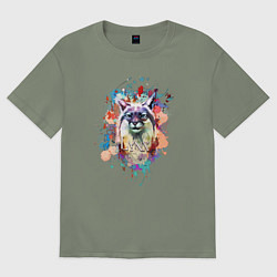 Женская футболка оверсайз Lynx - рысь