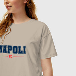 Футболка оверсайз женская Napoli FC Classic, цвет: миндальный — фото 2