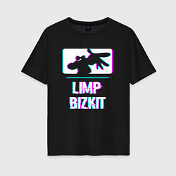Женская футболка оверсайз Limp Bizkit Glitch Rock
