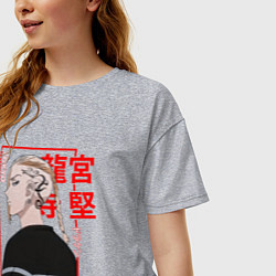 Футболка оверсайз женская ДРАКЕН - DRAKEN ТОКИЙСКИЕ МСТИТЕЛИ, цвет: меланж — фото 2