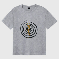 Футболка оверсайз женская Танцующая девушка в магическом круге, цвет: меланж