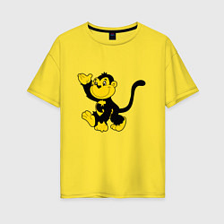 Футболка оверсайз женская Wu-Tang Monkey, цвет: желтый