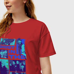 Футболка оверсайз женская Призрак в доспехах экшен, цвет: красный — фото 2