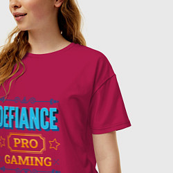 Футболка оверсайз женская Игра Defiance PRO Gaming, цвет: маджента — фото 2