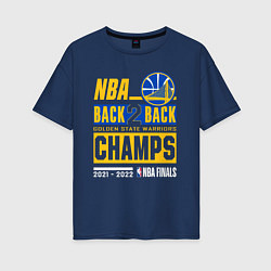 Футболка оверсайз женская GOLDEN STATE WARRIORS NBA CHAMPION, цвет: тёмно-синий