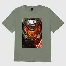 Женская футболка оверсайз Doom eternal - poster