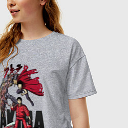 Футболка оверсайз женская Akira anime, цвет: меланж — фото 2