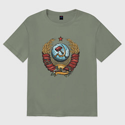 Женская футболка оверсайз Серп и молот СССР