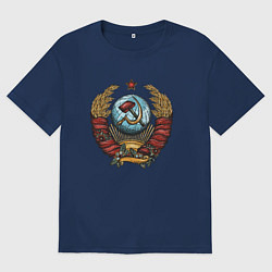 Женская футболка оверсайз Серп и молот СССР