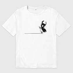 Женская футболка оверсайз Hollow Knight на краю