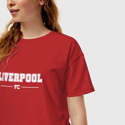 Футболка оверсайз женская Liverpool football club классика, цвет: красный — фото 2