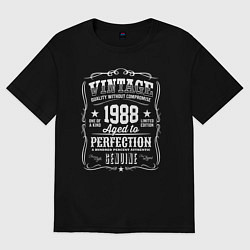 Футболка оверсайз женская Винтаж 1988 года, выдержанный до совершенства, цвет: черный