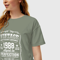 Футболка оверсайз женская Винтаж 1988 года, выдержанный до совершенства, цвет: авокадо — фото 2