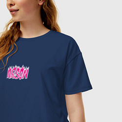 Футболка оверсайз женская Arson ver 2 j-hope BTS, цвет: тёмно-синий — фото 2