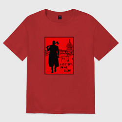 Женская футболка оверсайз Раскольников - А не срубить ли мне бабок