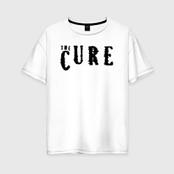 Футболка оверсайз женская The Cure лого, цвет: белый