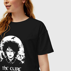 Футболка оверсайз женская The Cure арт Роберт Смит, цвет: черный — фото 2