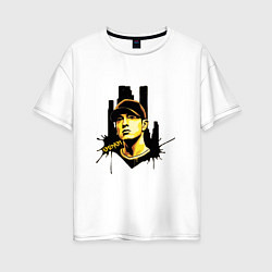 Женская футболка оверсайз Eminem rap black