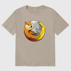 Женская футболка оверсайз Пёсик Доге охватывает планету