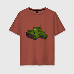 Футболка оверсайз женская Самый обычный танк, цвет: кирпичный