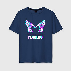 Женская футболка оверсайз Placebo glitch rock