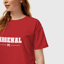 Футболка оверсайз женская Arsenal football club классика, цвет: красный — фото 2