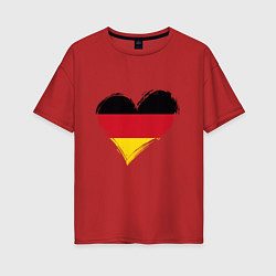 Женская футболка оверсайз Сердце - Германия