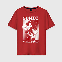 Женская футболка оверсайз Sonic - game