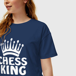 Футболка оверсайз женская Chess King, цвет: тёмно-синий — фото 2