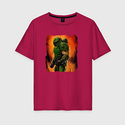 Женская футболка оверсайз Doomguy 8 bit