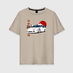 Женская футболка оверсайз Nissan 180SX JDM