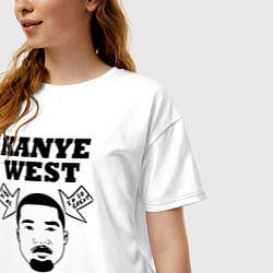 Футболка оверсайз женская Kanye west - look at me - im so great, цвет: белый — фото 2