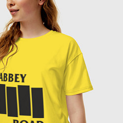 Футболка оверсайз женская Abbey Road - The Beatles, цвет: желтый — фото 2